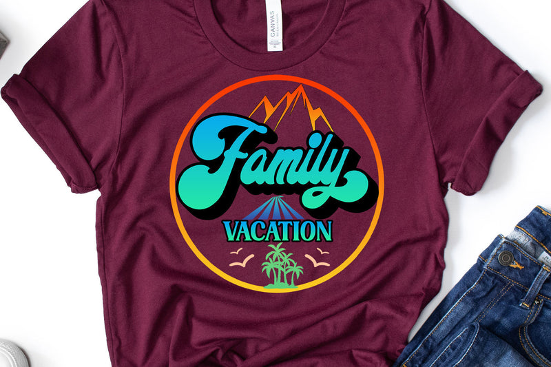 Family Vacation Sublimation Design - So Fontsy