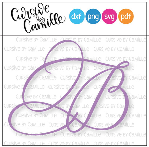 Download Fancy Monogram B Hand Lettered Calligraphy Cut File So Fontsy