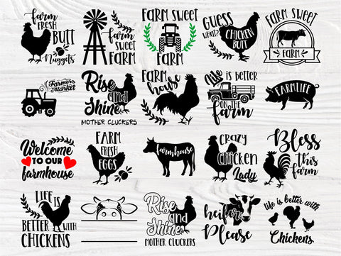 Download Farm Svg Bundle Farmhouse Svg Cricut Svg Files So Fontsy