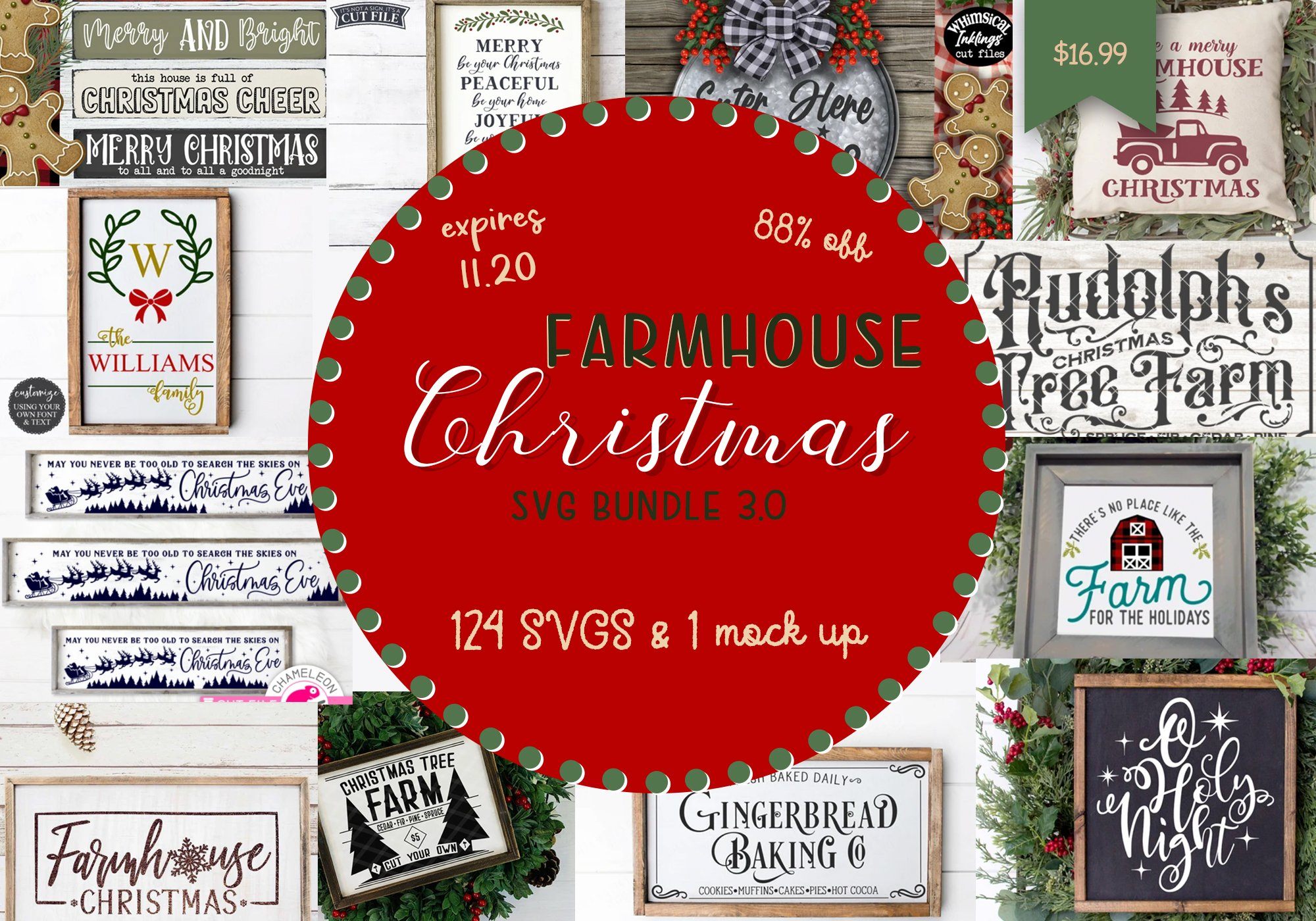 Download Farmhouse Christmas Svg Bundle So Fontsy