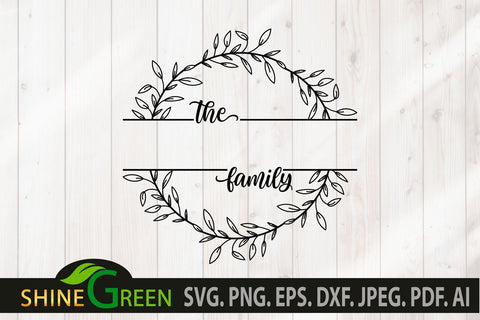 Download Farmhouse Family Monogram Svg Flower Wreath Frame So Fontsy