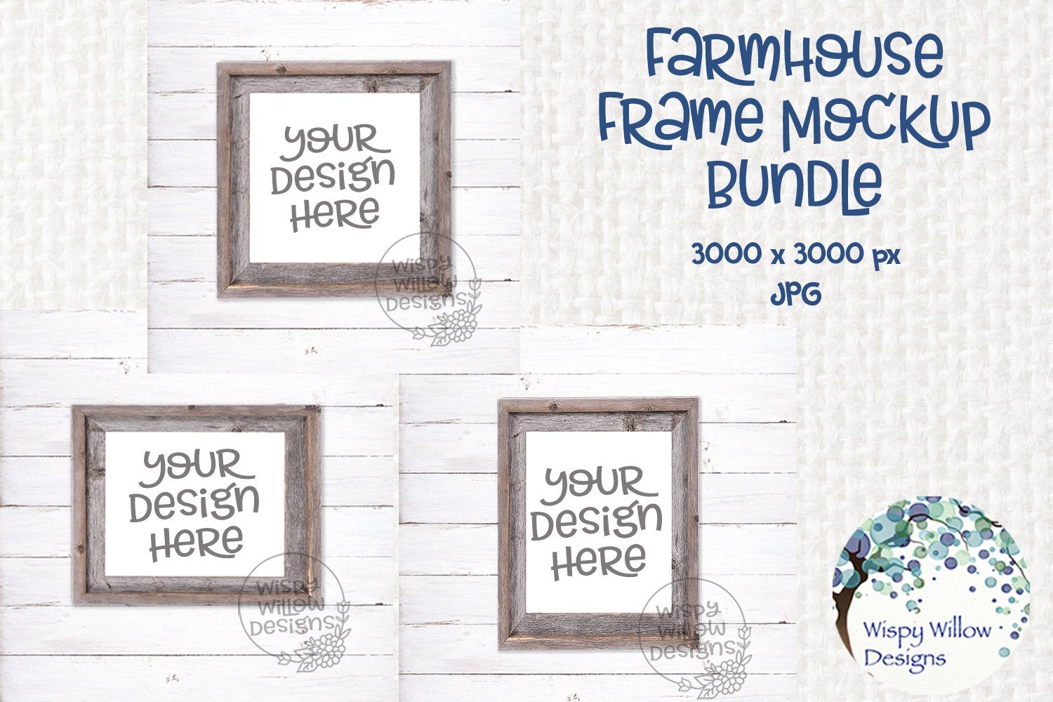 Download Farmhouse Frame Mockup Bundle So Fontsy