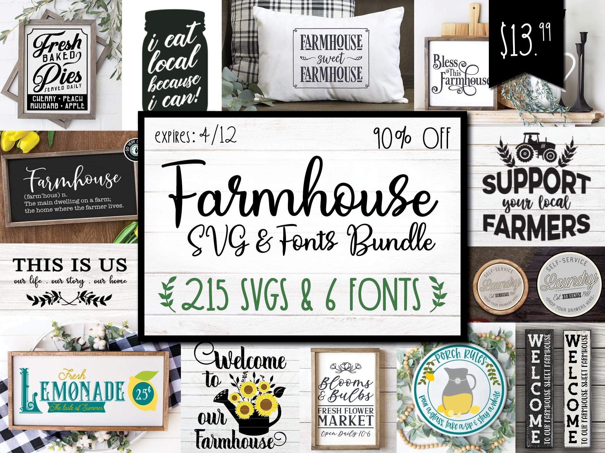 Download Farmhouse Svg Font Bundle So Fontsy