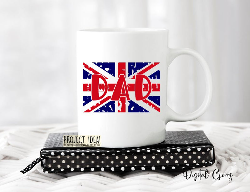 Download Father's day, Dad, Union Jack, UK flag SVG / DXF / EPS ...