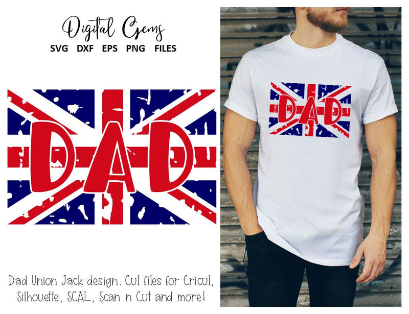 Download Father's day, Dad, Union Jack, UK flag SVG / DXF / EPS / PNG files - So Fontsy