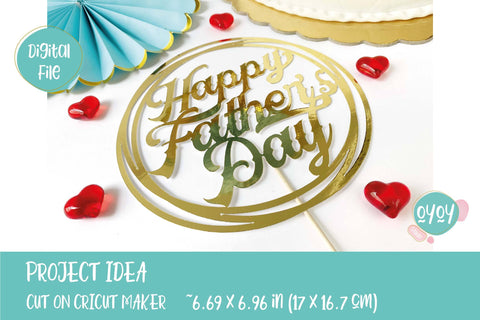 Download Fathers Day Svg Happy Father S Day Cake Topper Svg So Fontsy