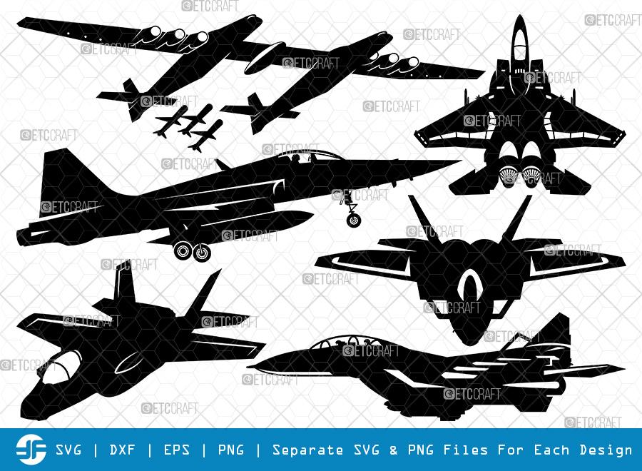 Download Fighter Aircraft Svg Cut Files Jet Biman Silhouette So Fontsy