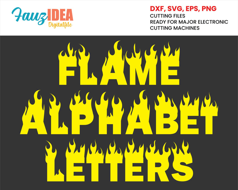 Fire Letter Flame Alphabet Letter Cricut Silhouette Font Svg Bundle