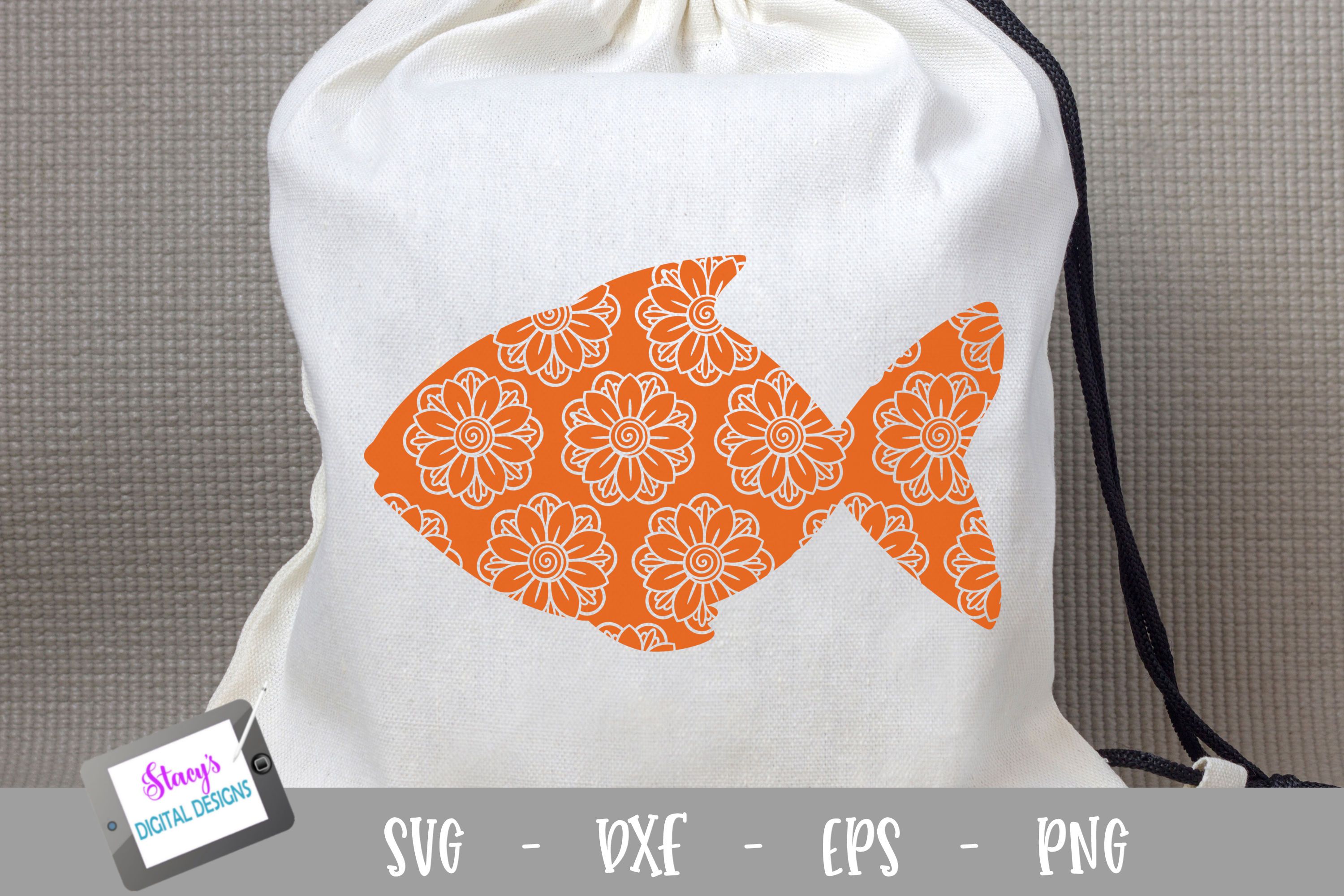 Download Fish Svg Fish With Floral Mandala Pattern So Fontsy