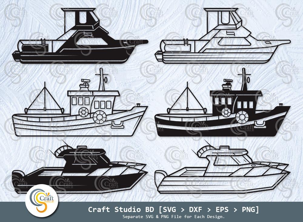 Free Free 67 Svg Simple Fishing Boat Silhouette SVG PNG EPS DXF File