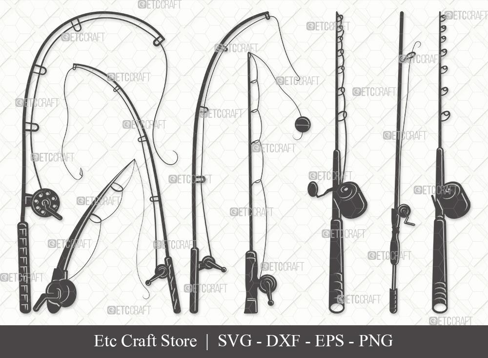 Download Fishing Rod Silhouette Svg Cut File Fishing Rod Svg Fishing Pole Svg Fishing Hook Svg Bundle Eps Dxf Png So Fontsy