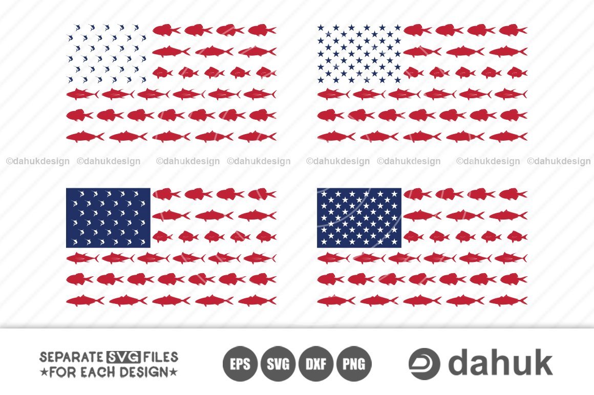 Download Fishing Usa Flag Svg American Flag Fish Svg Silhouette Clipart Cuttable Design So Fontsy