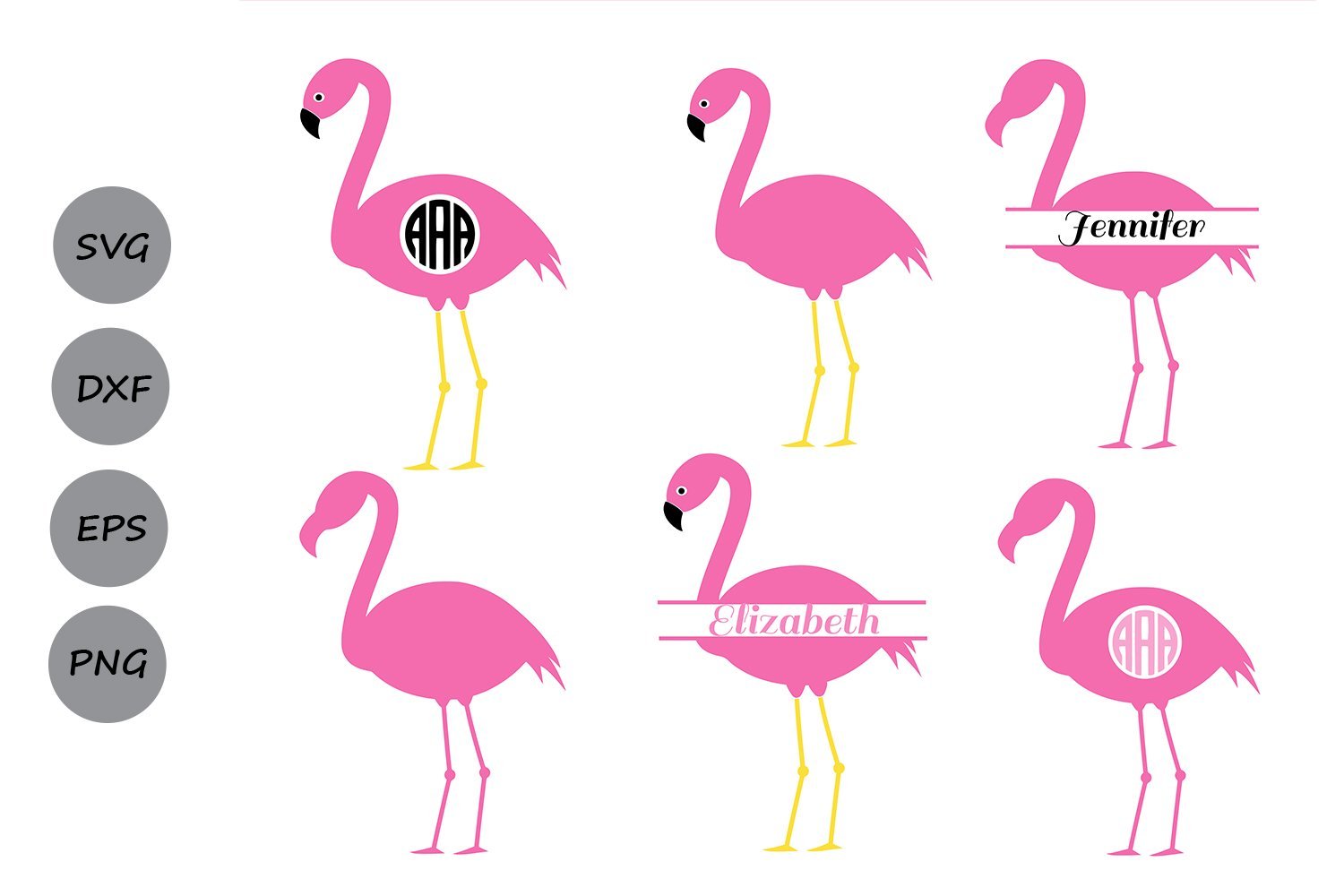 Download Flamingo Monogram Pink Flamingo Svg Cut Files So Fontsy