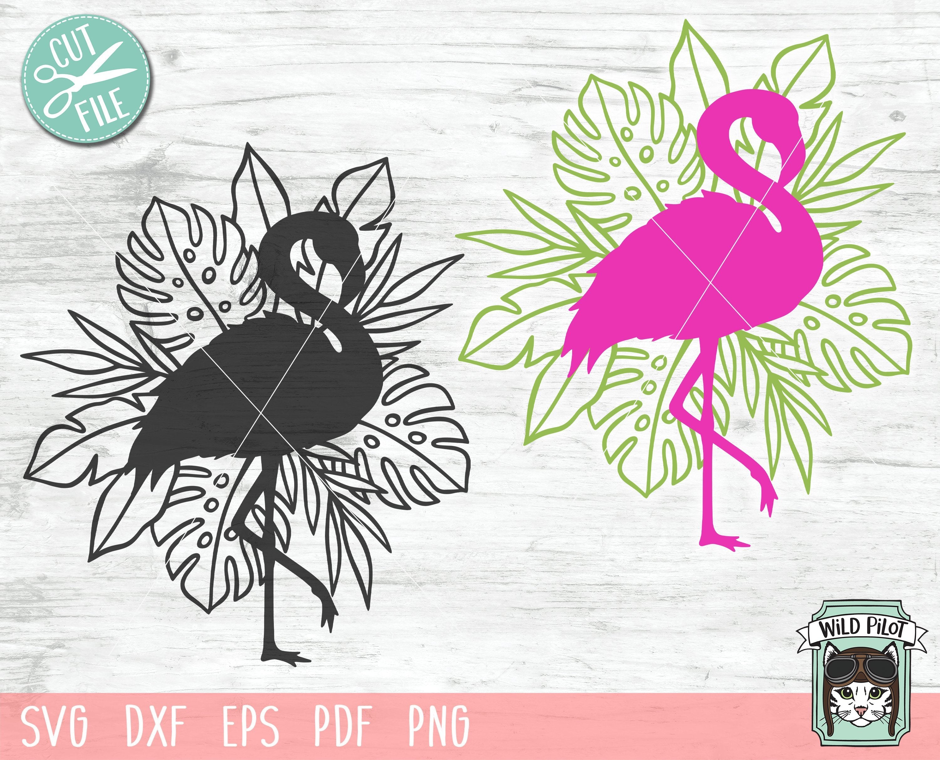 Download Flamingo Svg Cut File Flamingo Leaves Svg Flamingo Tropical Leaves Svg Summer Svg Flamingo Silhouette With Leaves Svg Monstera Leaves Svg So Fontsy