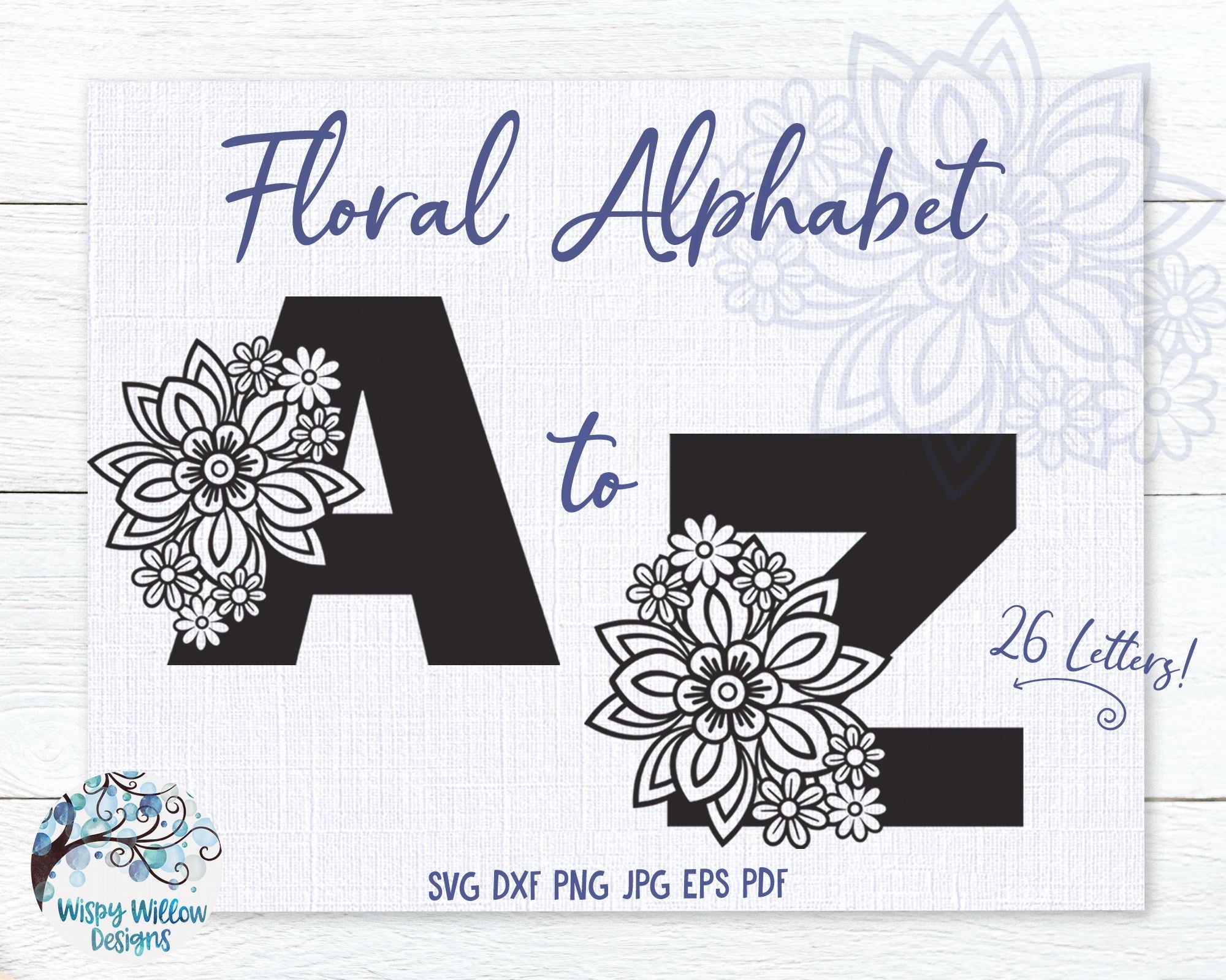 Download Floral Alphabet Svg Bundle So Fontsy