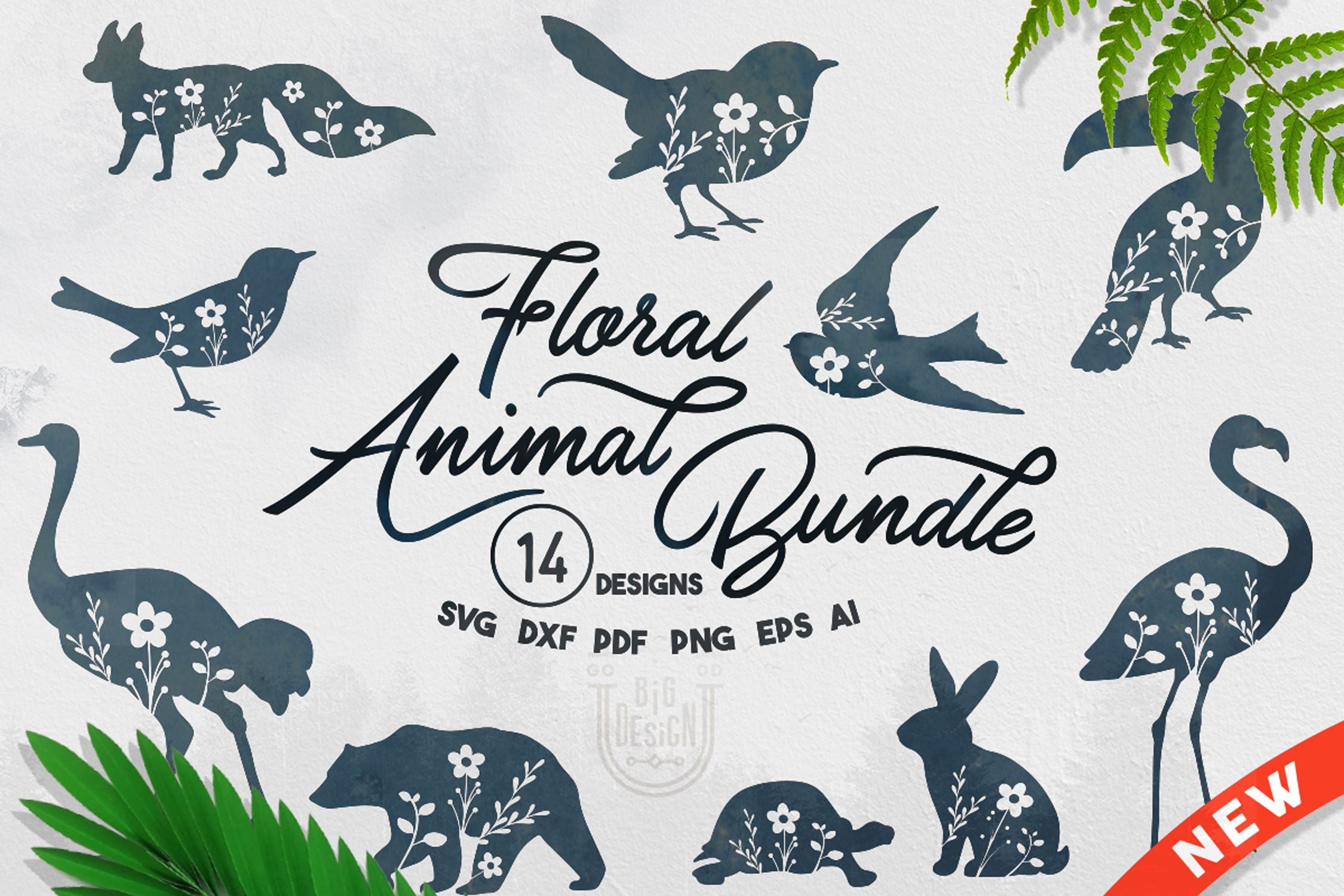 Download Floral Animal Bundle Svg 14 Svg Files So Fontsy