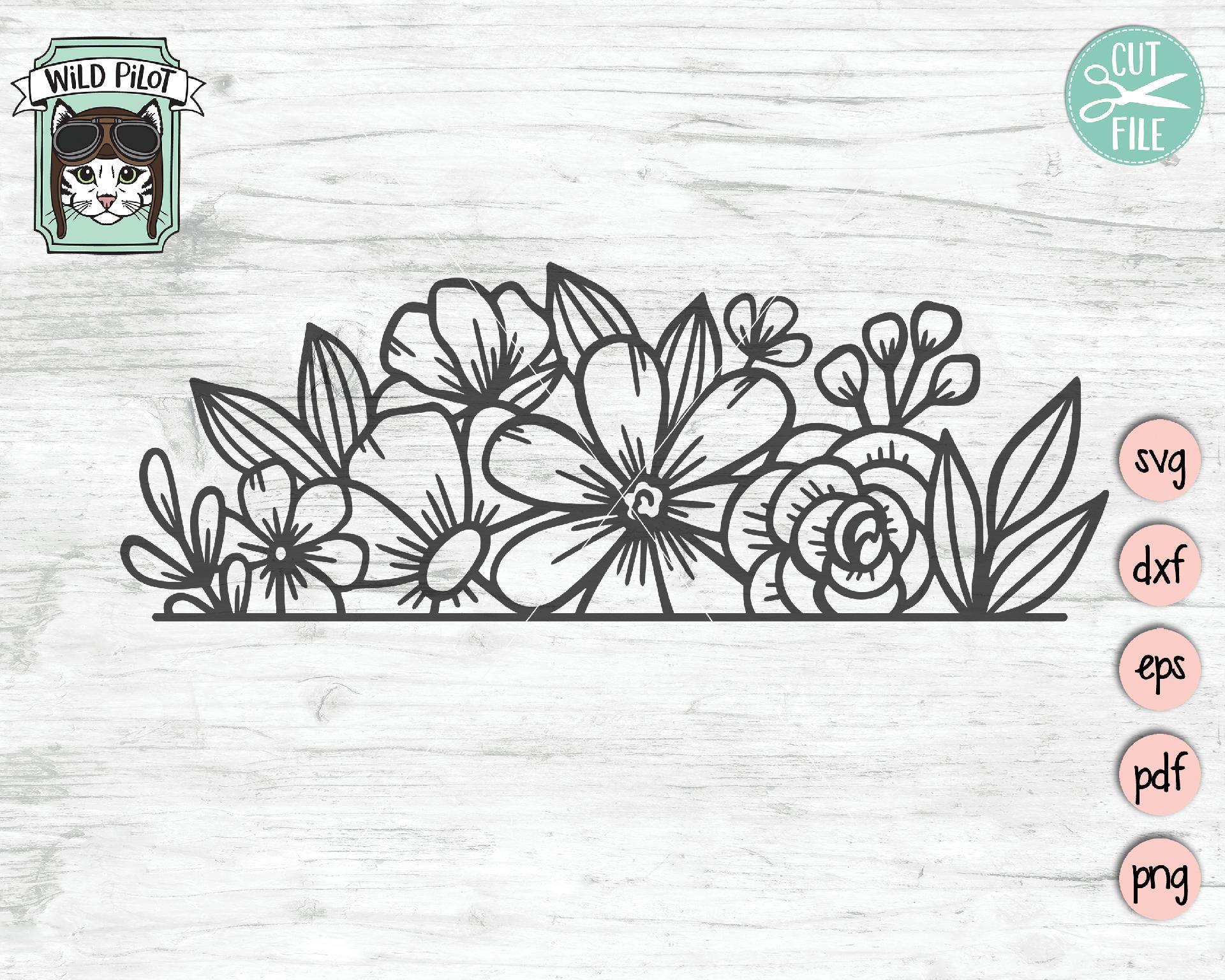 Free Free 280 Silhouette Flower Border Svg Free SVG PNG EPS DXF File