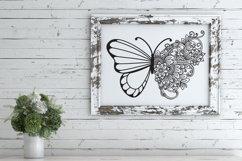 Free Free 168 Free Zentangle Butterfly Svg SVG PNG EPS DXF File