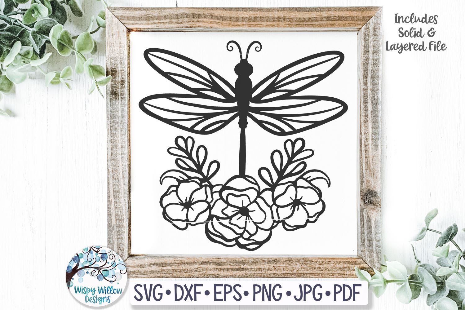 Download Floral Dragonfly Svg So Fontsy