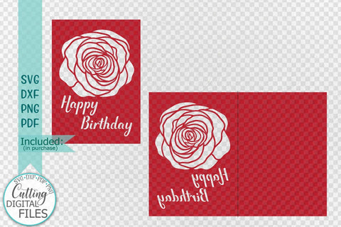 Download Floral Happy Birthday Cards Bundle Svg Dxf Cut Out Templates So Fontsy