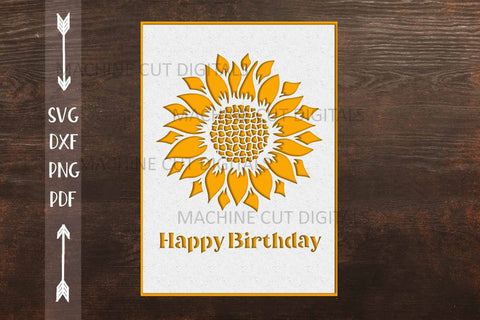 Download Floral Happy Birthday Cards Bundle Svg Dxf Cut Out Templates So Fontsy