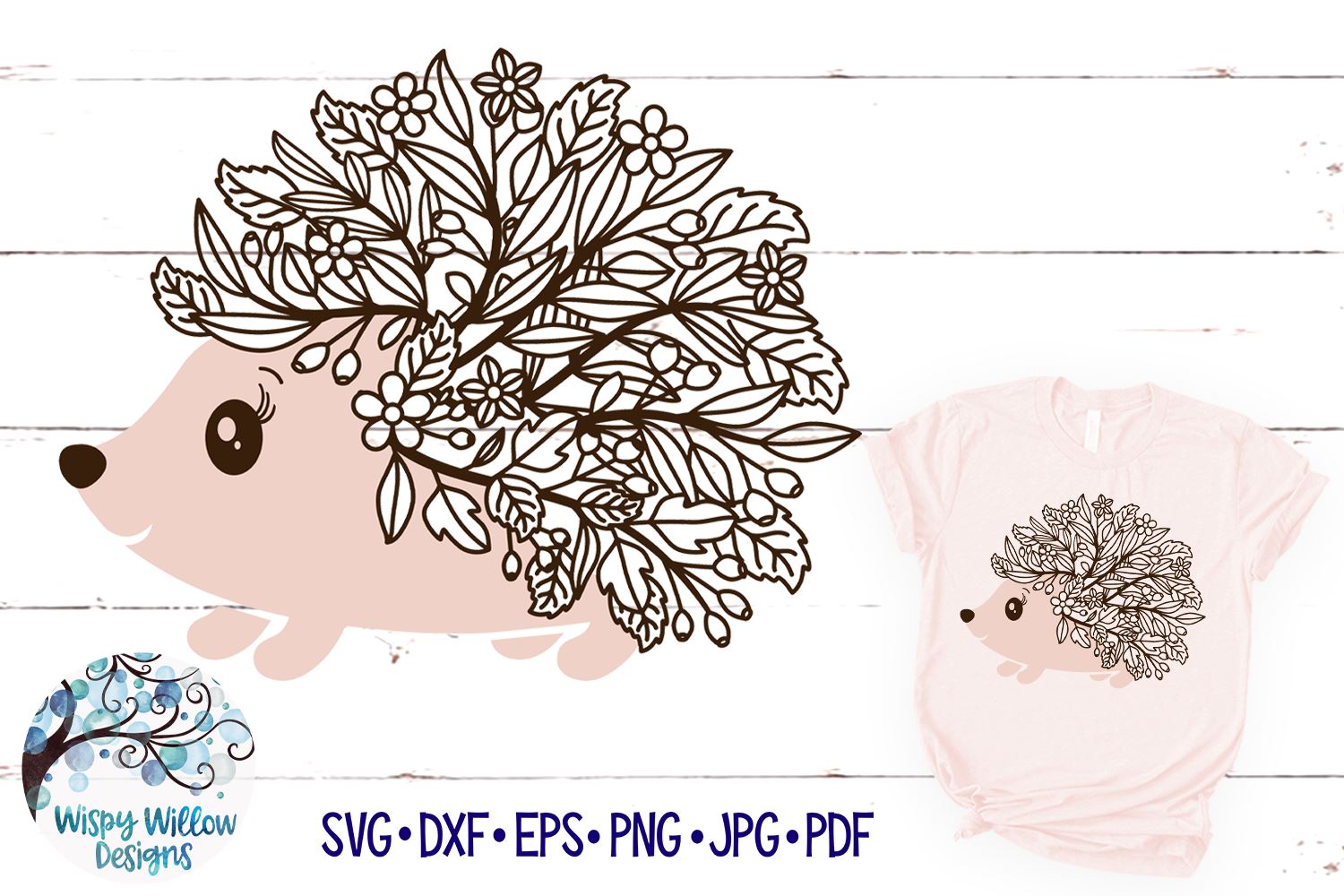Download Floral Hedgehog Zentangle Svg So Fontsy
