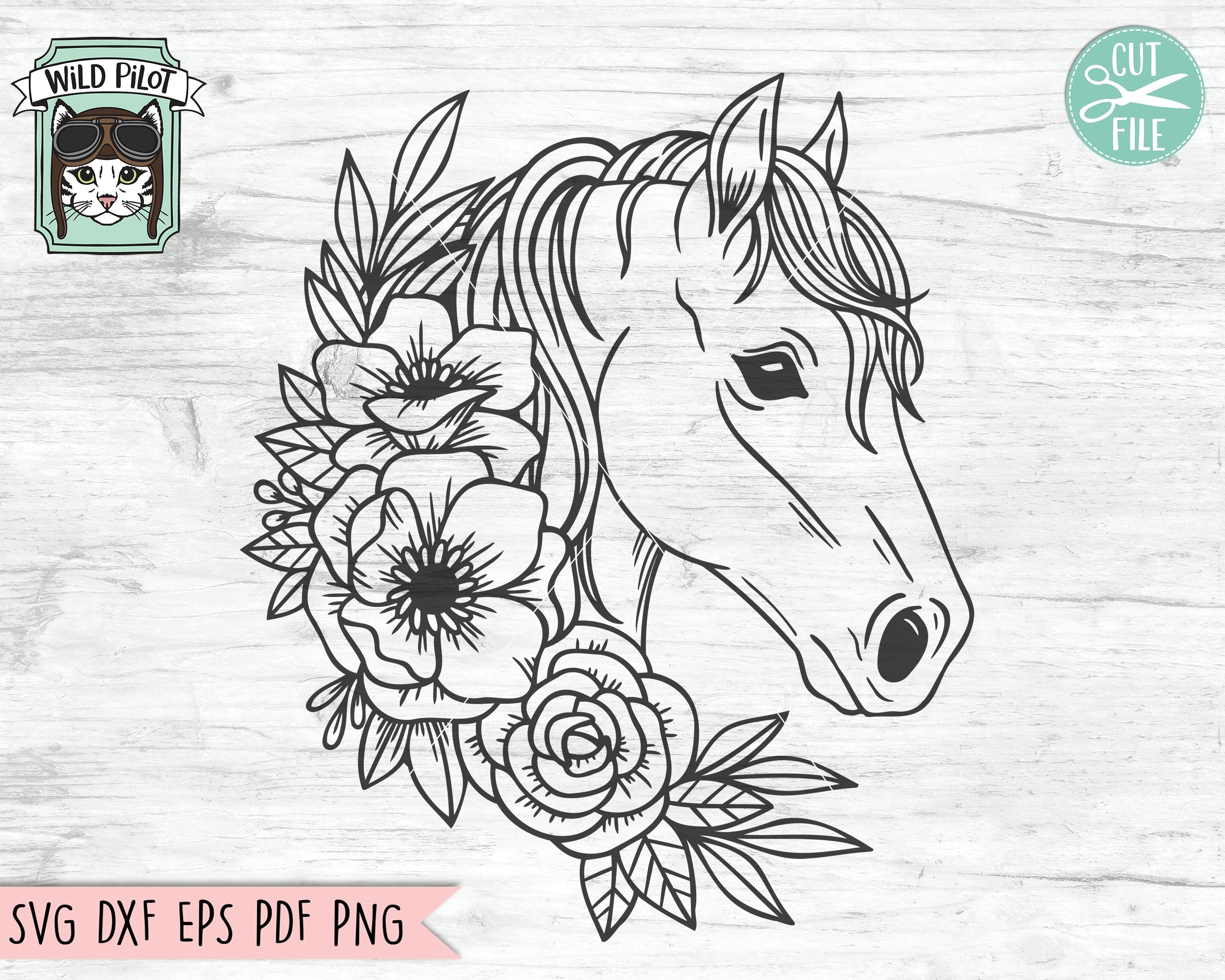 Free Free 121 Floral Horse Svg Free SVG PNG EPS DXF File