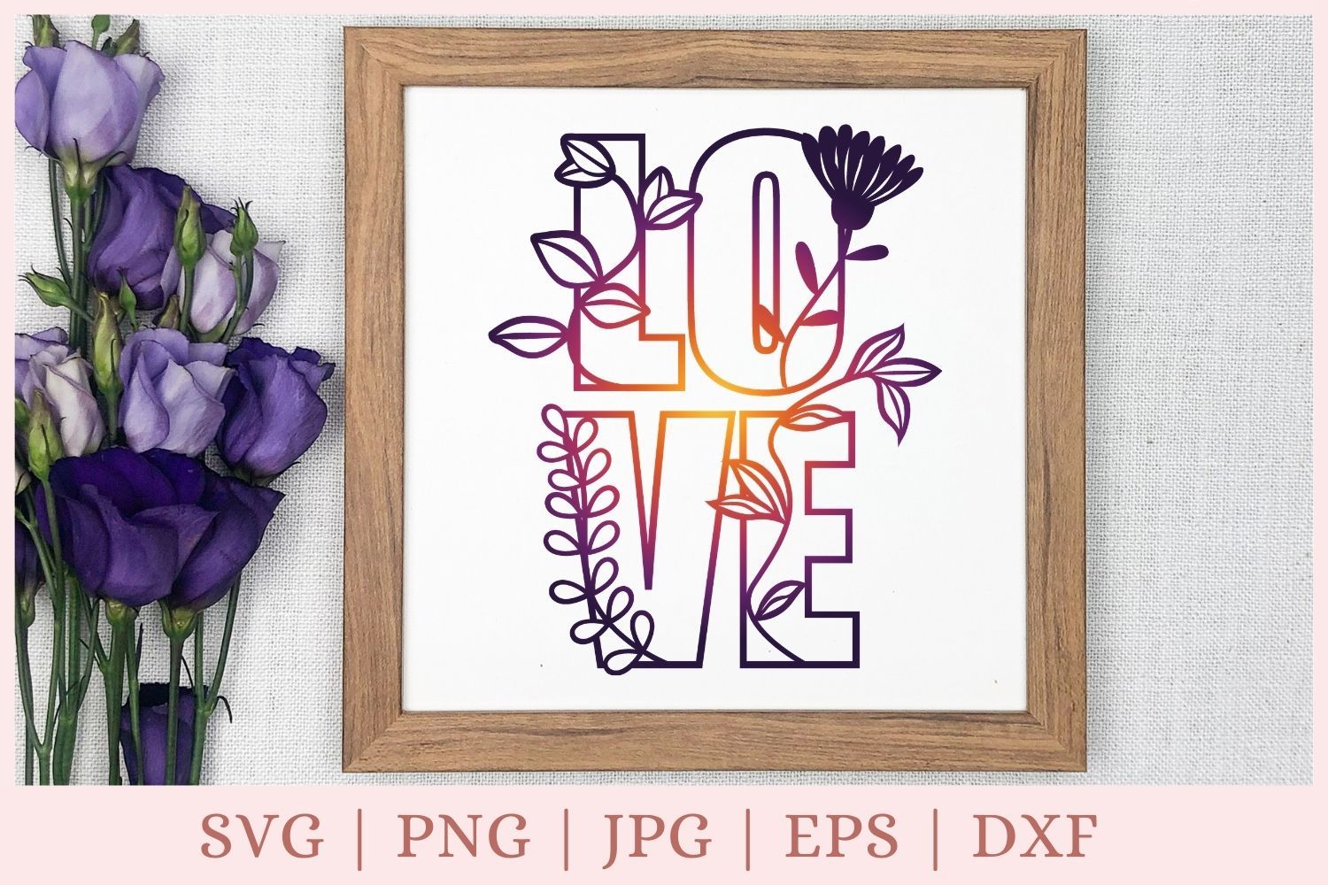 Download Floral Love Svg File Valentine Shirt With Wildflowers Svg So Fontsy