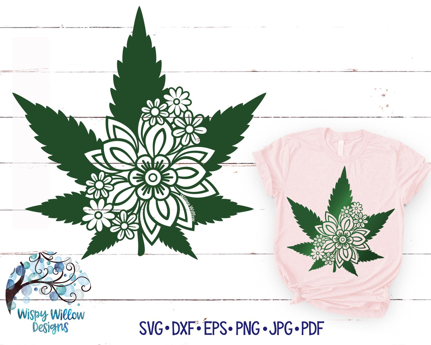 Download Floral Marijuana Leaf Svg So Fontsy