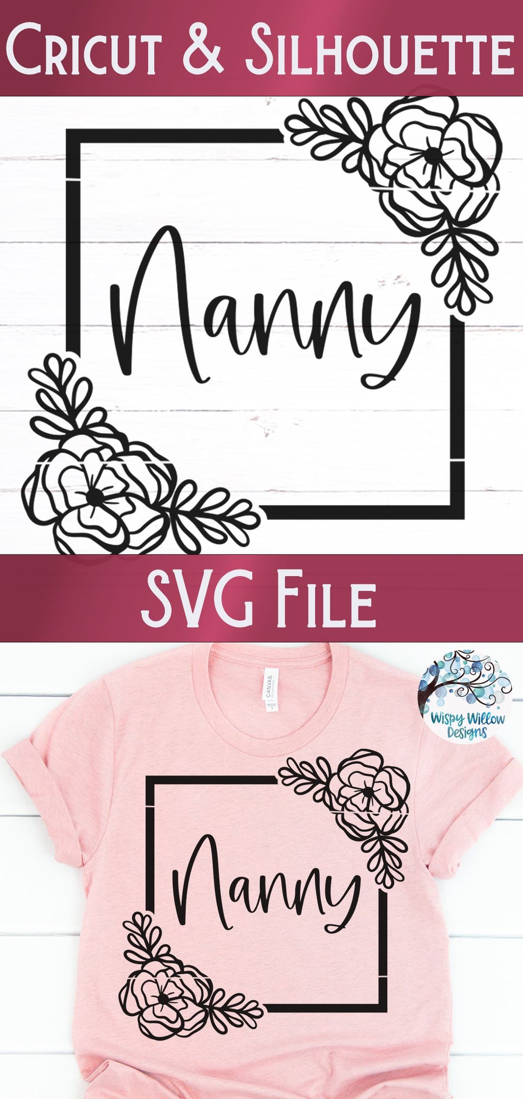 Floral Nanny SVG - So Fontsy