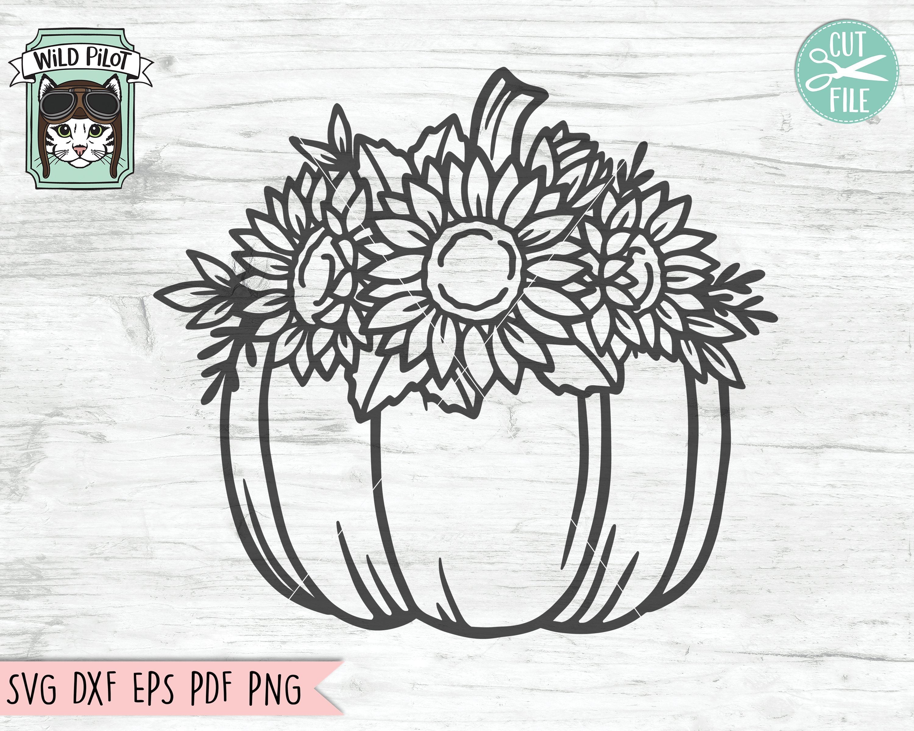 Free Free 338 Pumpkin And Sunflower Svg SVG PNG EPS DXF File