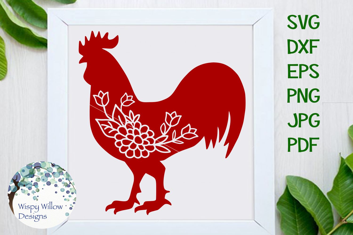 Download Floral Rooster So Fontsy