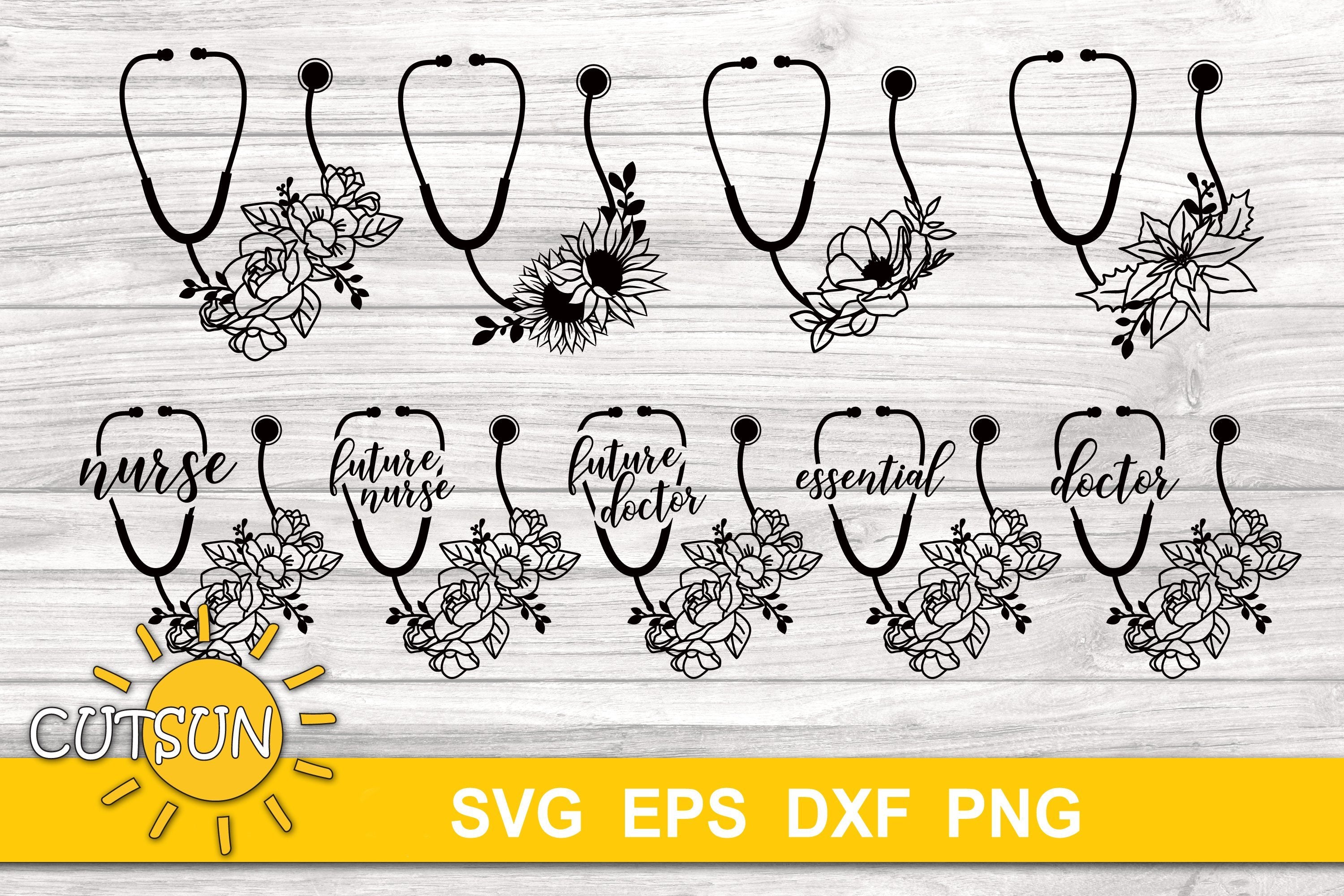 Download Floral Stethoscope Svg Bundle 24 Designs So Fontsy