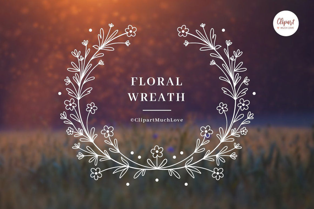 Floral wreath SVG, Wildflower SVG, Wreath monogram SVG ...