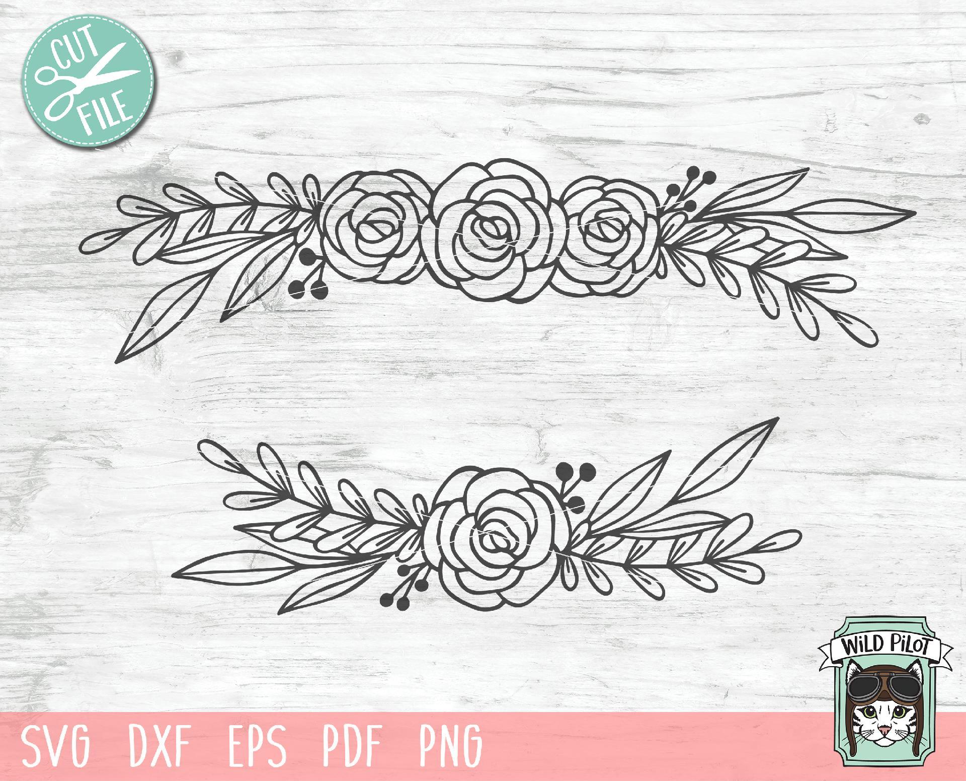 Free Free 196 Silhouette Flower Border Svg Free SVG PNG EPS DXF File