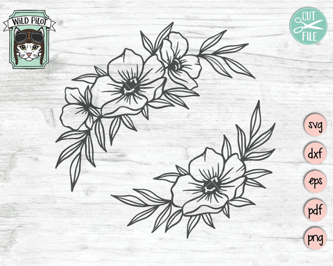 Flower Border SVG Cut File - So Fontsy