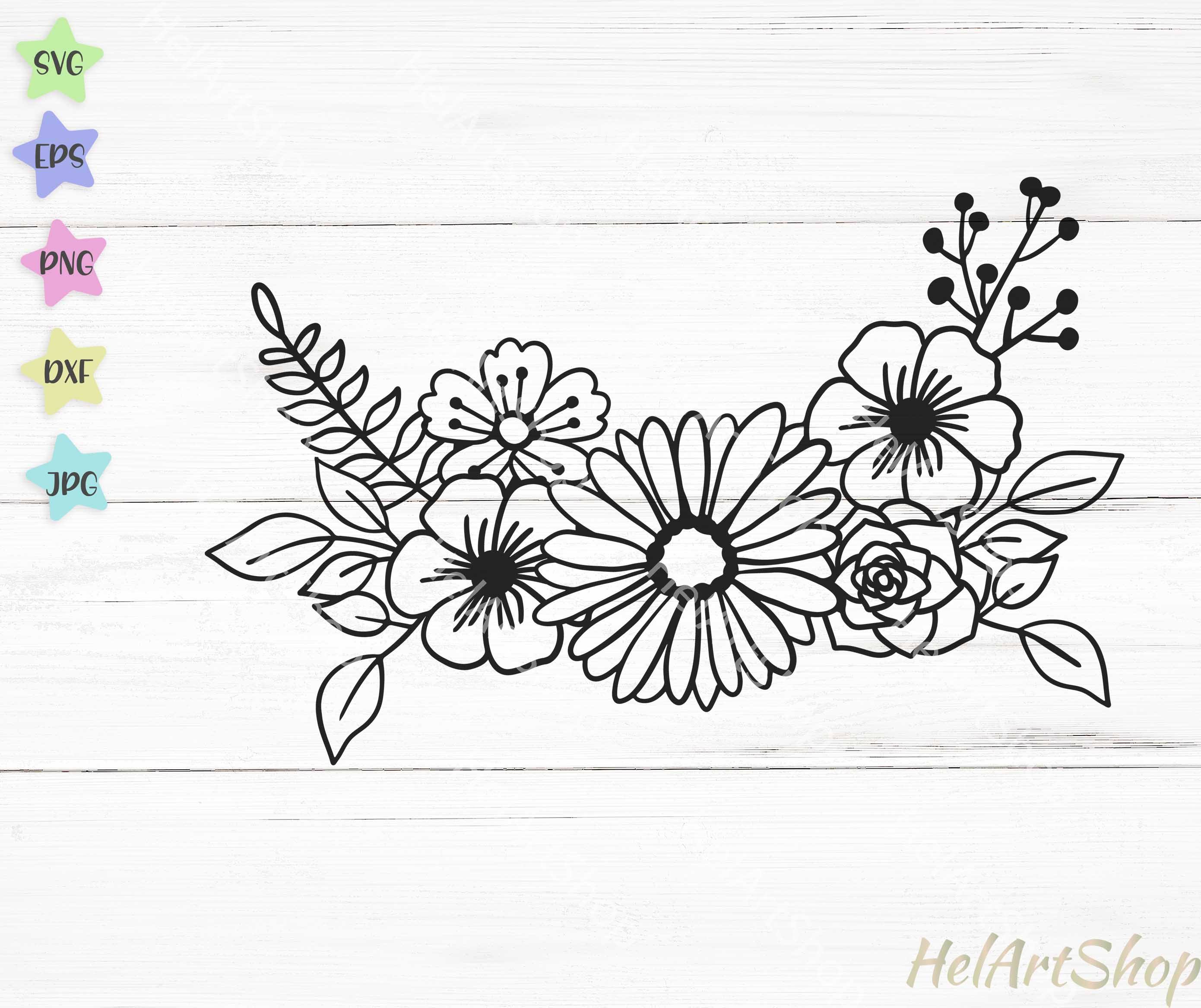 Free Free 115 Silhouette Cameo Silhouette Flower Border Svg SVG PNG EPS DXF File