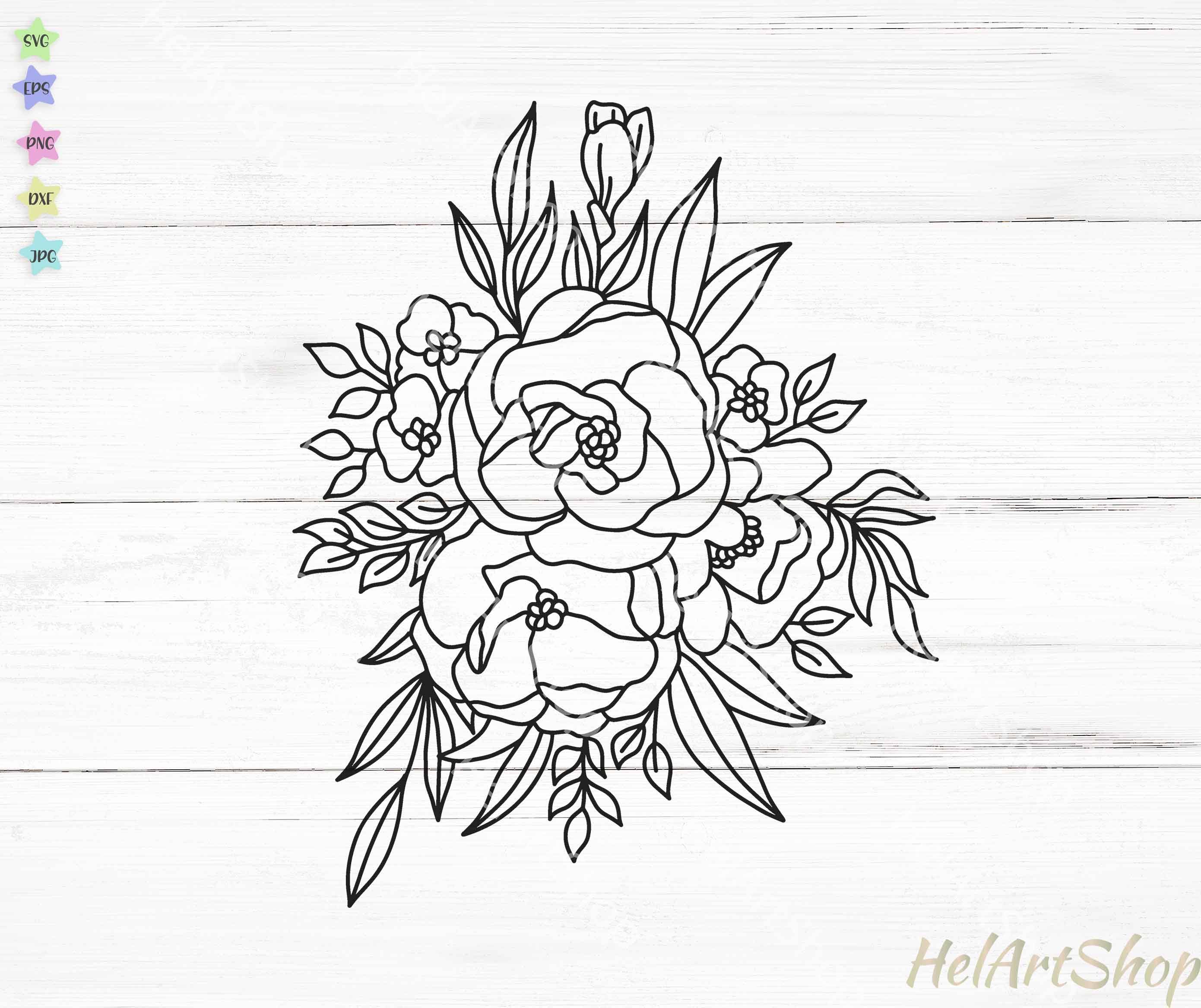 Free Free 88 Cricut Flower Bouquet Svg SVG PNG EPS DXF File