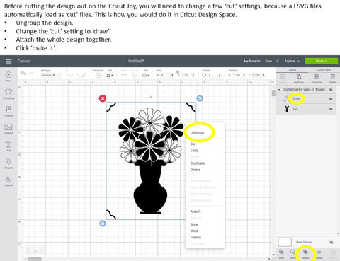 Download Flower Card Design Compatible With The Cricut Joy So Fontsy