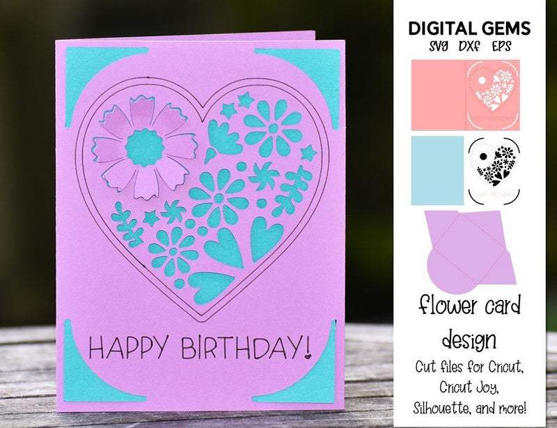 Download Flower Cricut Joy Card - So Fontsy