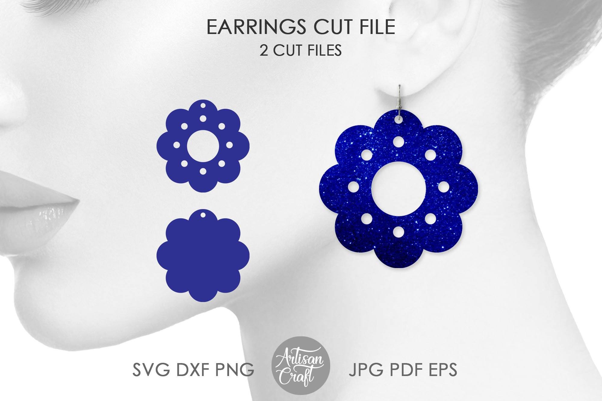 Download Flower Earrings Svg So Fontsy