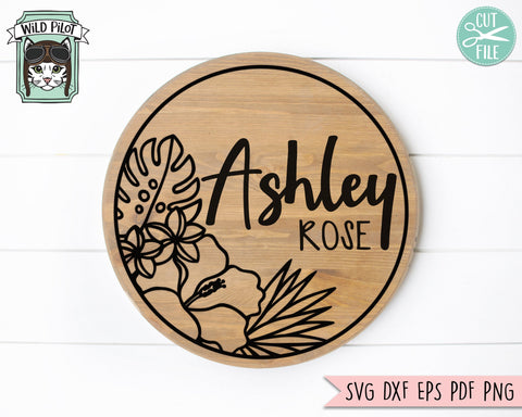 Download Flower Frame Svg Hibiscus Round Sign Svg Flower Wreath Svg Tropical Flowers Cut File Round Frame Svg Flower Monogram Frame Svg Round Name Sign Svg So Fontsy