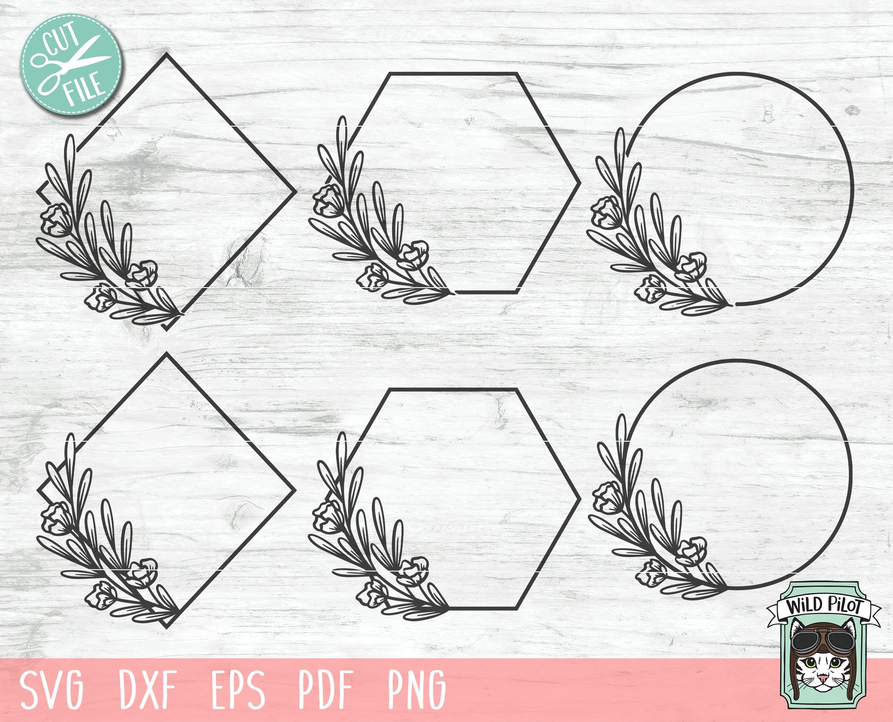 Download Flower Monogram Frame Svg File Monogram Frame Cut File Flower Border Svg Floral Monogram Frame Svg Round Frame Svg Hexagon Frame Svg Diamond Frame Svg Shape Frame Svg Wedding Svg Wreath Svg