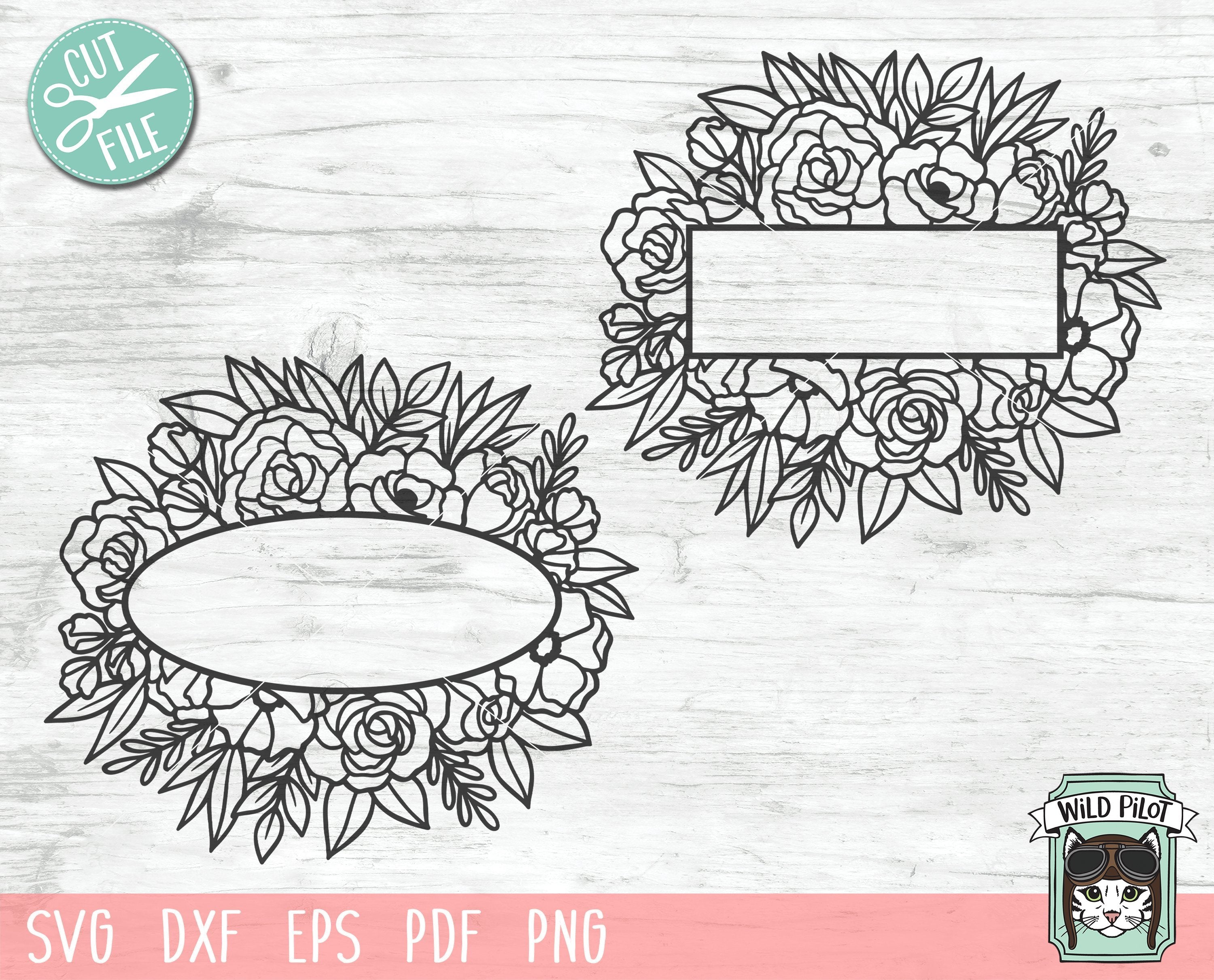 Free Free 94 Flower Monogram Frame Svg SVG PNG EPS DXF File