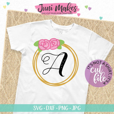 Download Flower Monogram Svg Girls Svg T Shirt Design So Fontsy