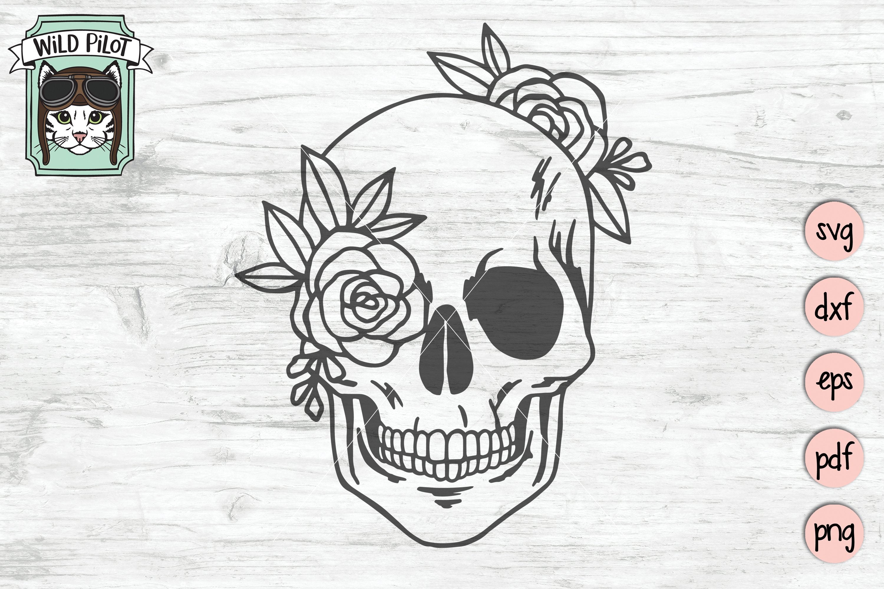 Free Free 105 Flower Skull Svg SVG PNG EPS DXF File