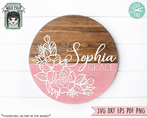 Download Flower Monogram Border Frame Svg Cut File So Fontsy