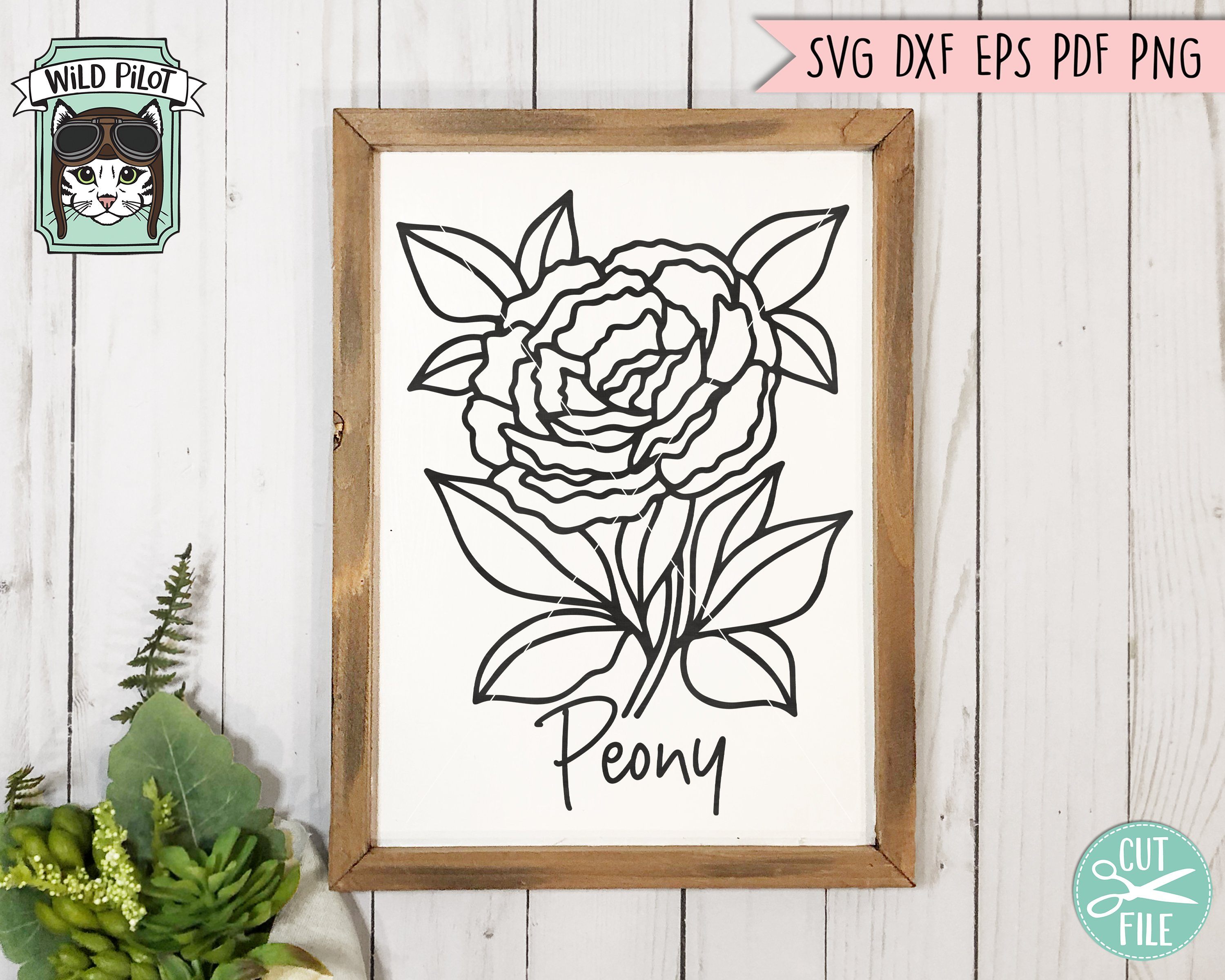 Download Peony Flower Svg Cut File So Fontsy