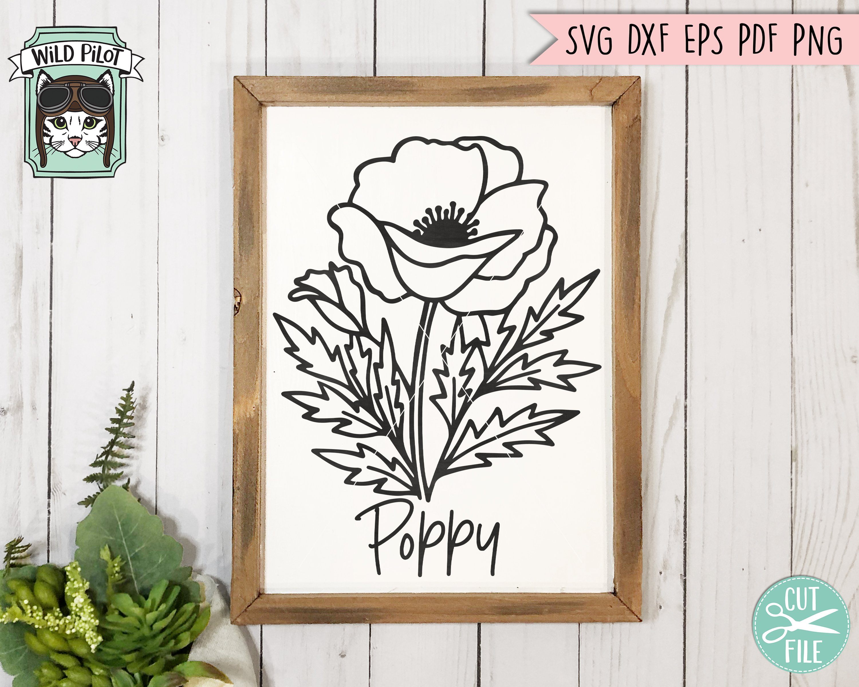 Download Poppy Flower Svg Cut File So Fontsy