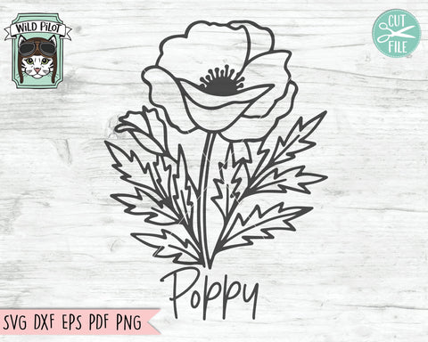 Poppy Flower Svg Cut File So Fontsy